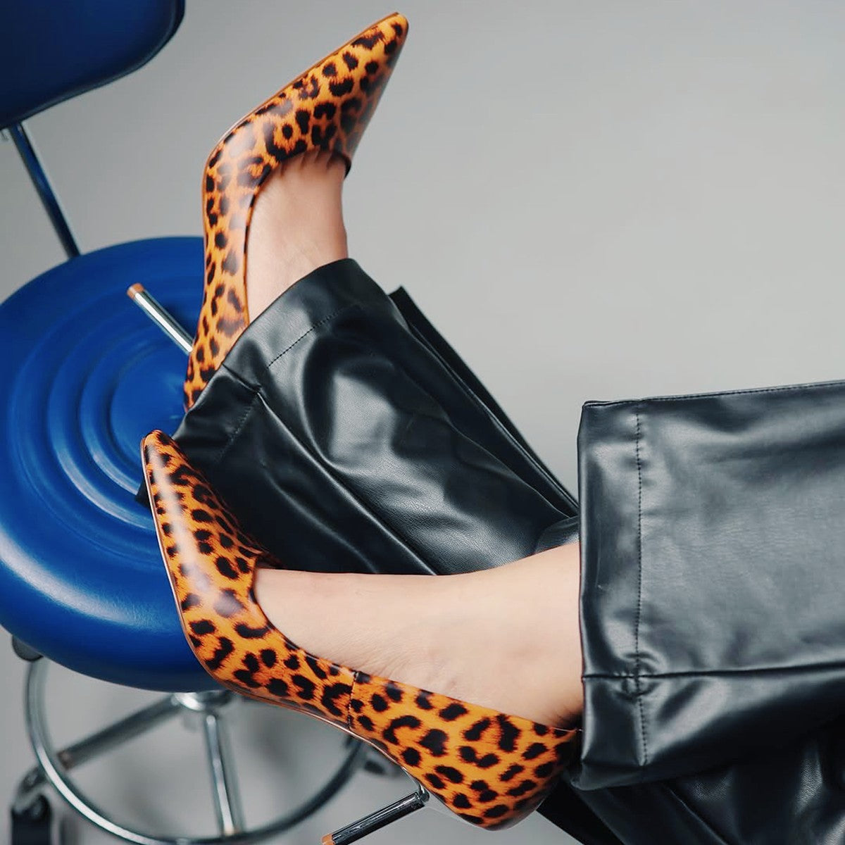Leopard Pointed Toe Slip On High Heels | Onlymaker Premium