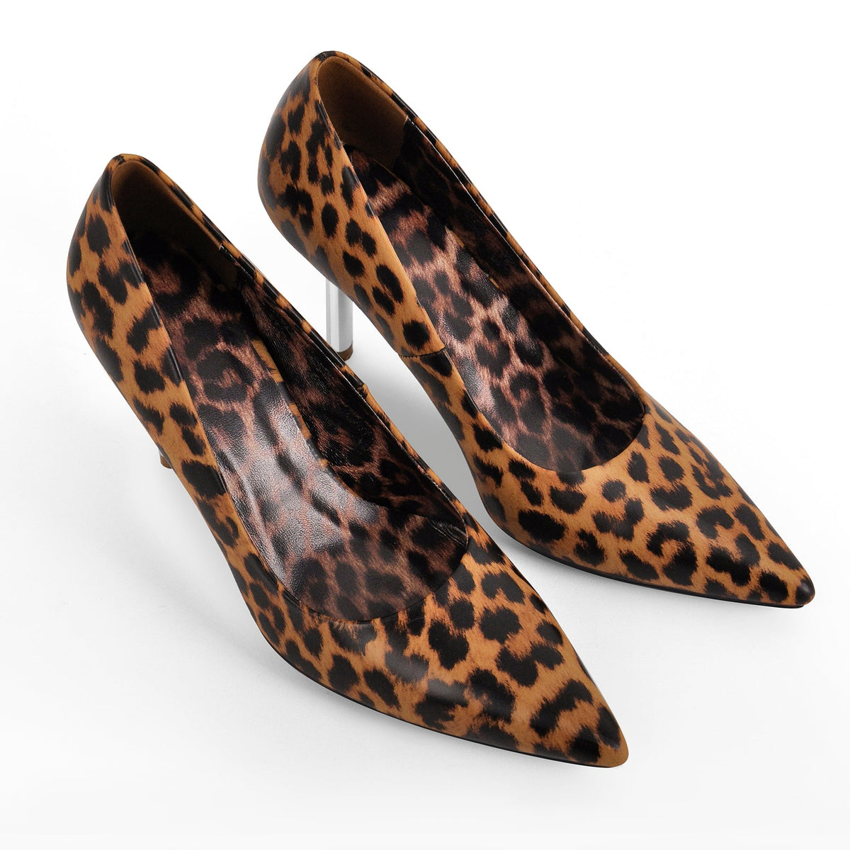 Leopard Pointed Toe Slip On High Heels | Onlymaker Premium