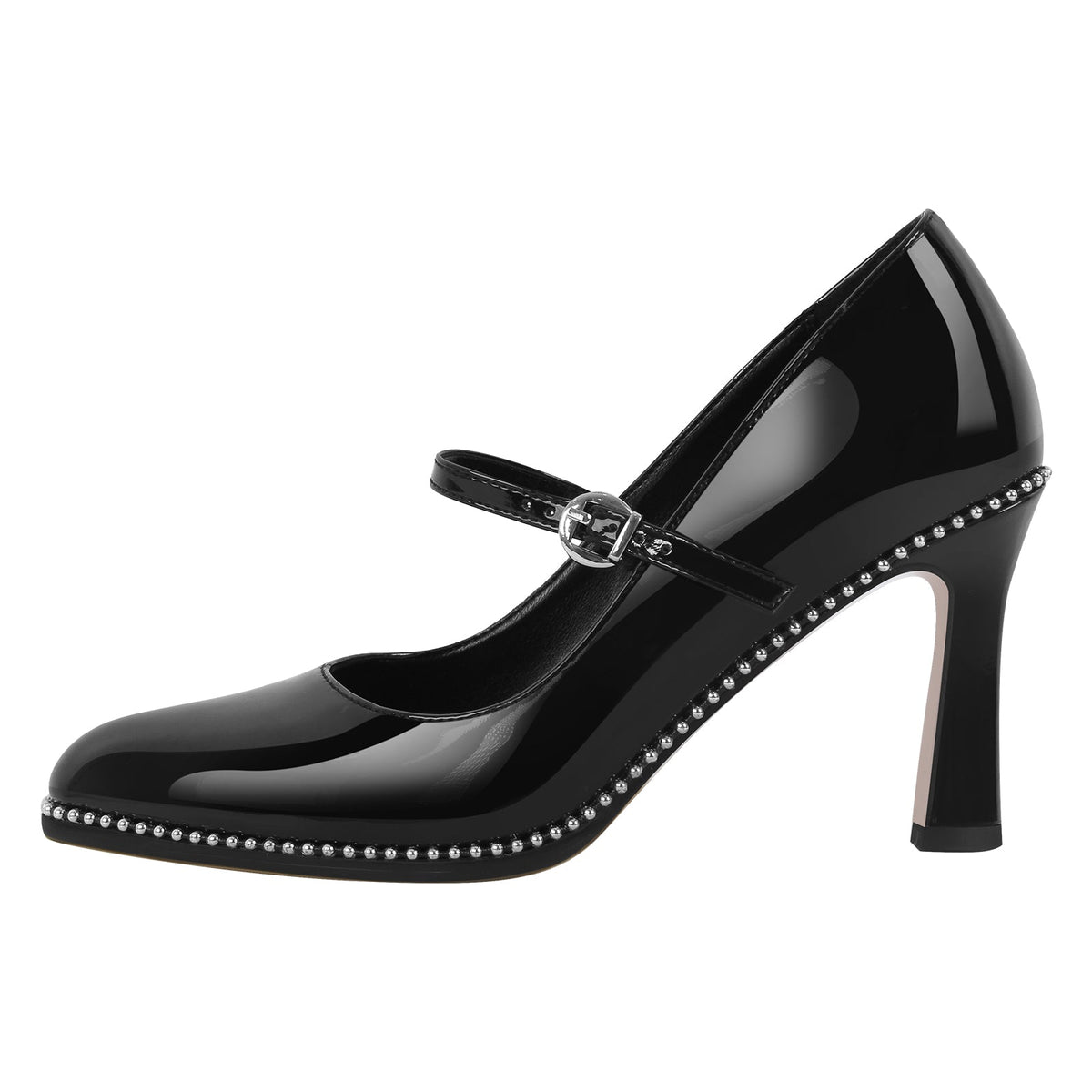 Mary Jane Pointed Toe Rivet Stiletto Pumps | Onlymaker Everyday