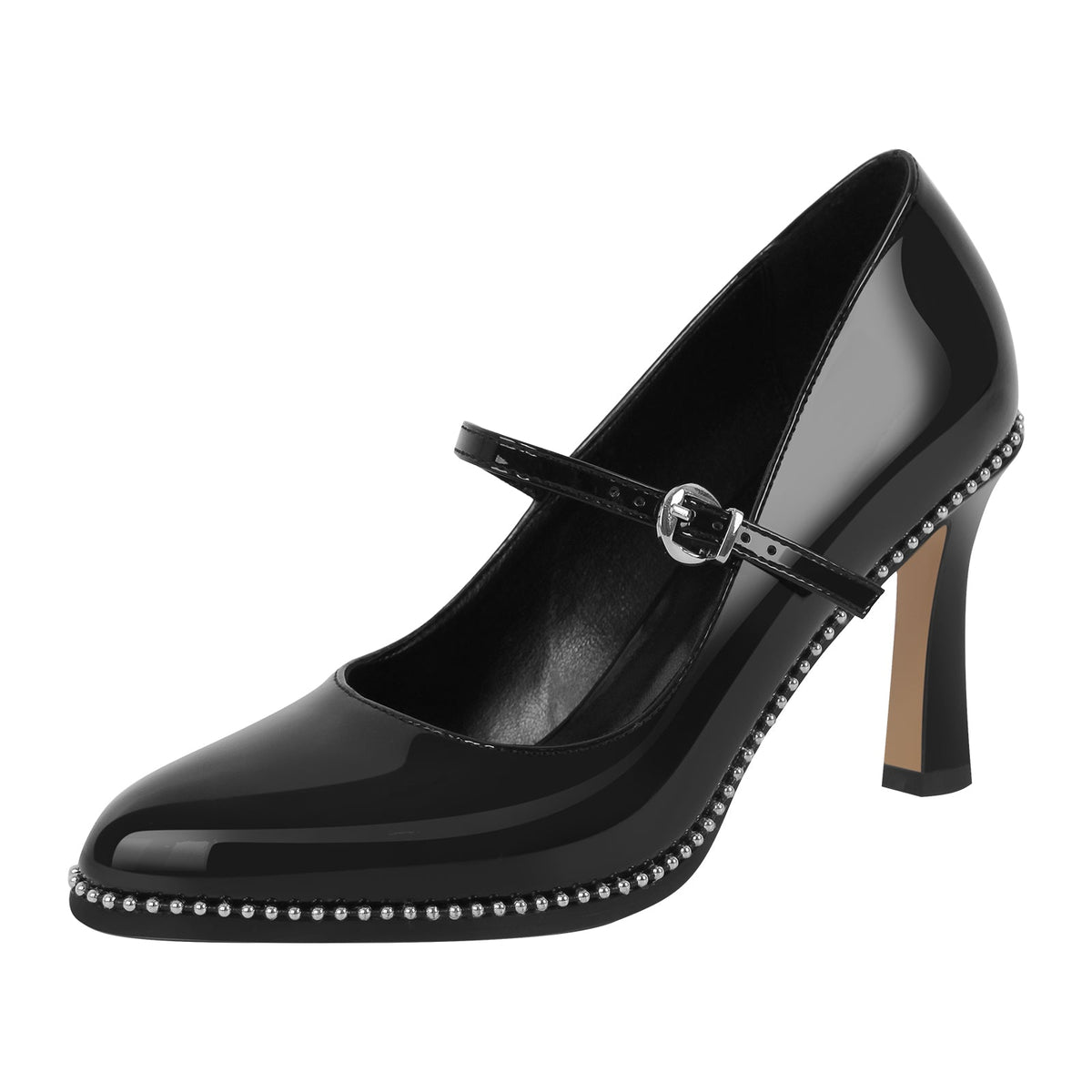 Mary Jane Pointed Toe Rivet Stiletto Pumps | Onlymaker Everyday