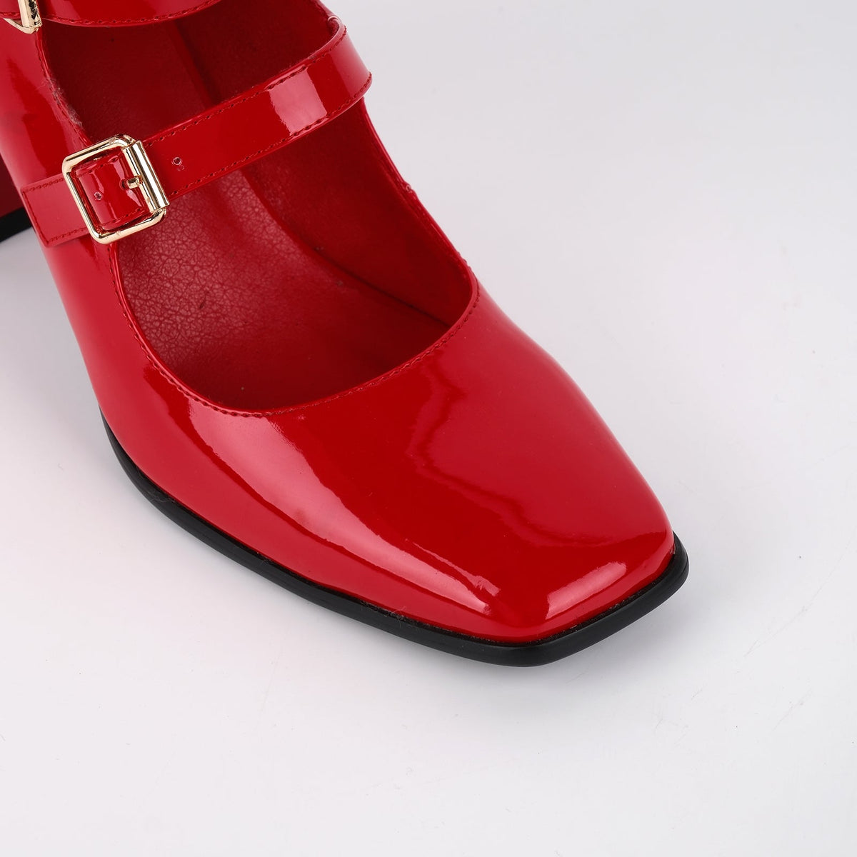 Square Toe Multi Buckle Strap Pumps | Onlymaker Deals