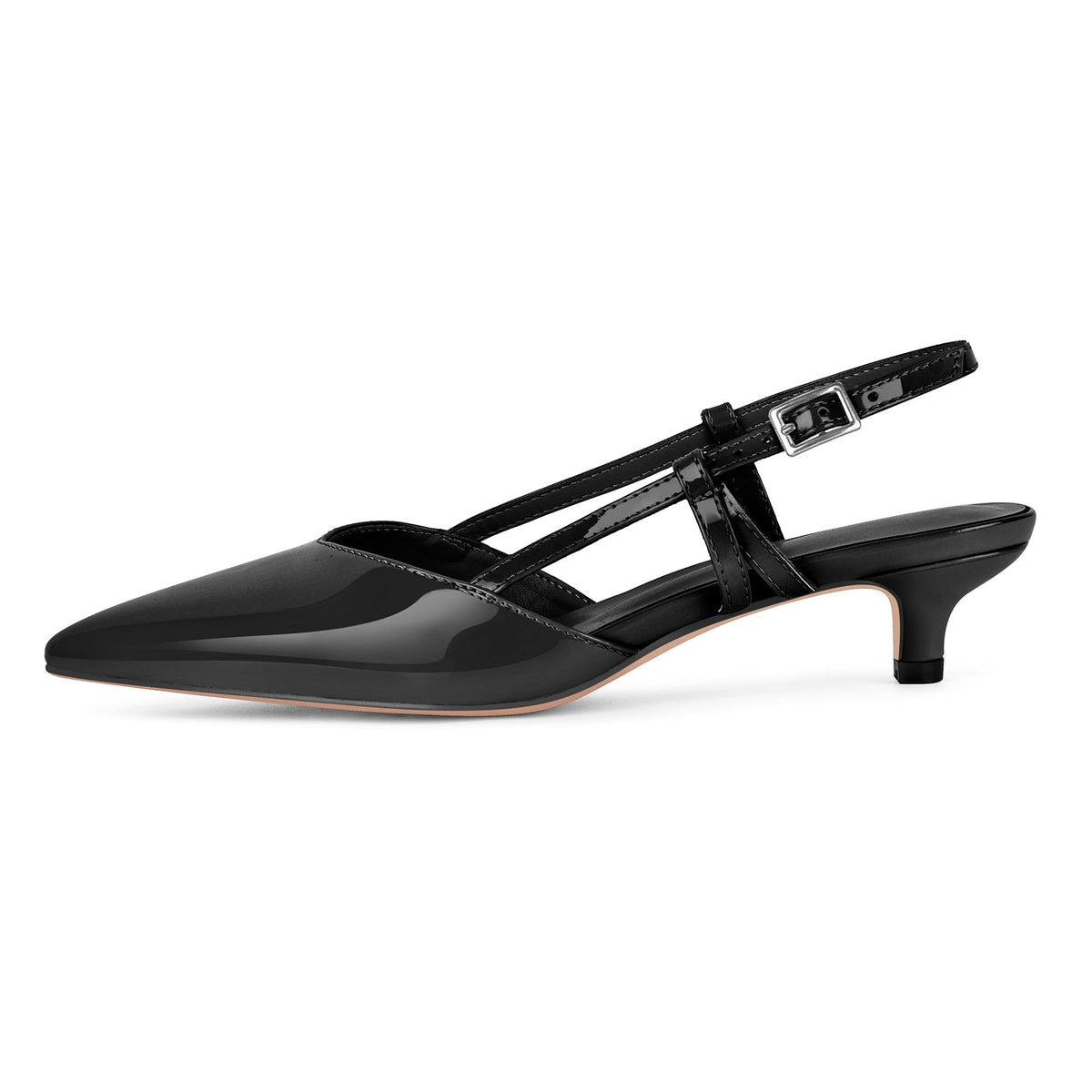 Pointed Toe Slingback Kitten Heel Pumps | Onlymaker Trusted