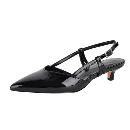 Pointed Toe Slingback Kitten Heel Pumps | Onlymaker Trusted