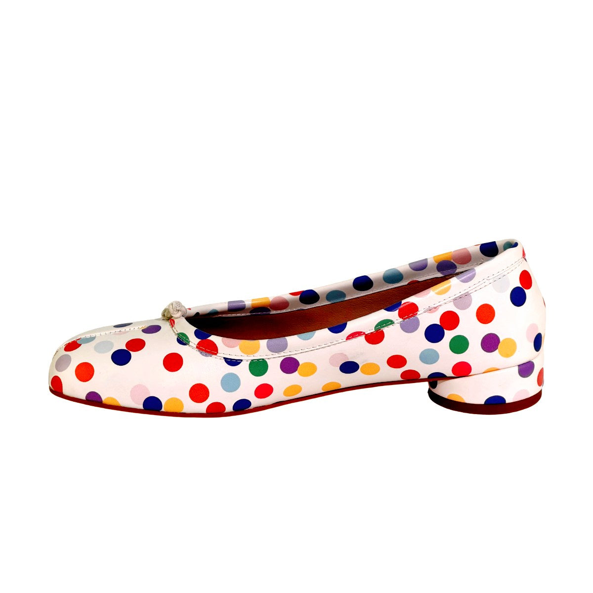 Colorful Polka Dot Tabi Round Heel Pumps | Onlymaker Featured