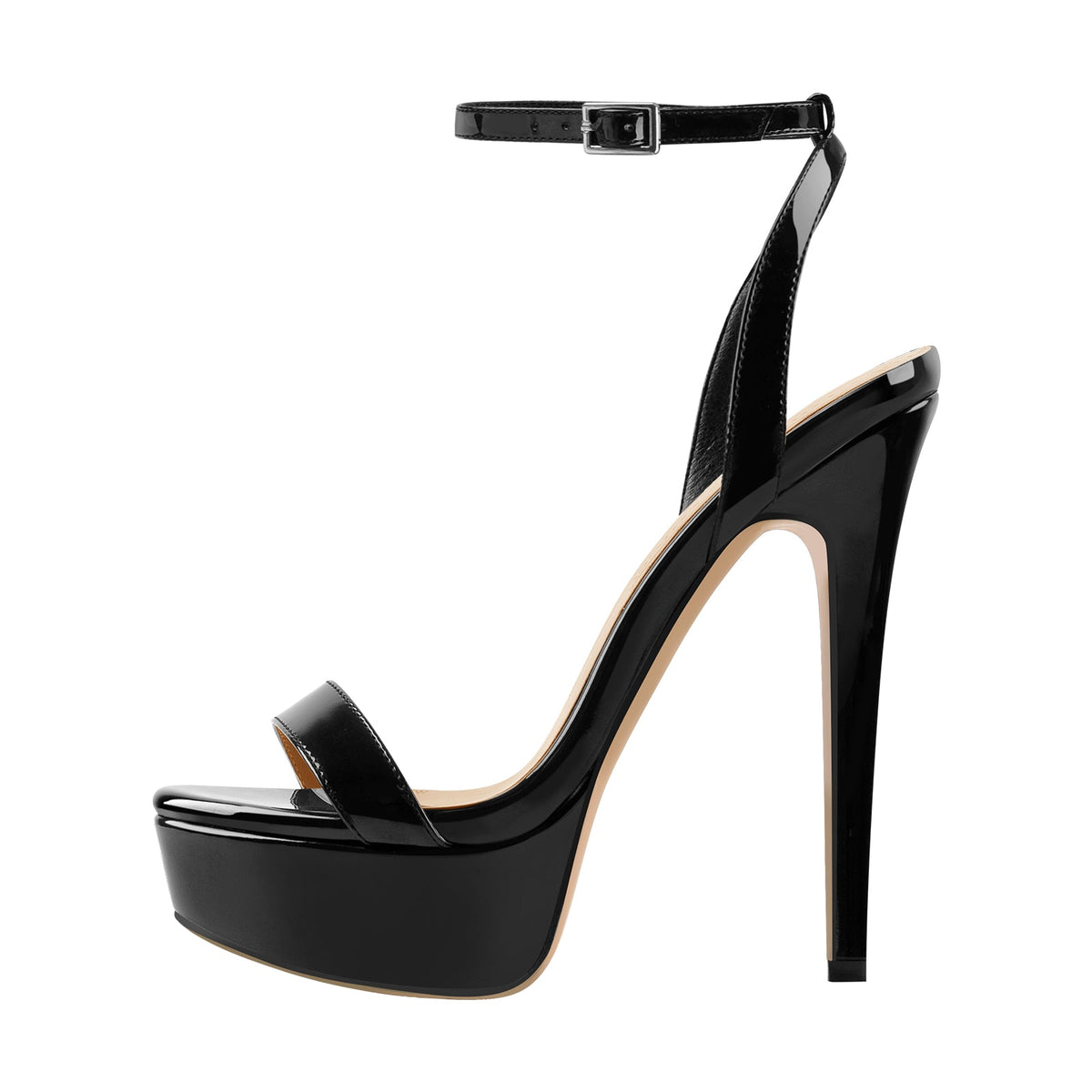 Round Toe Ankle Strap Platform Stiletto Sandals | Onlymaker Signature