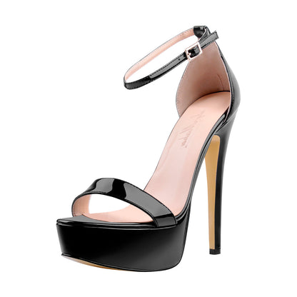 Ankle Strap Platform Stiletto Single Band Sandals | Onlymaker Discount
