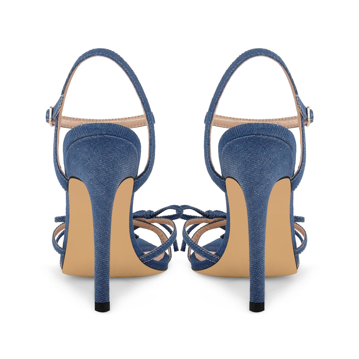 Denim Pointed Toe Bow Buckle Strap Sandals | Onlymaker Best Seller