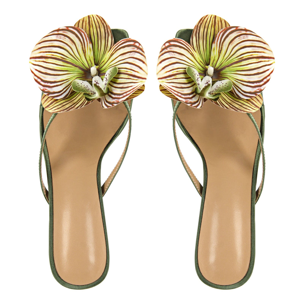 Square Toe Flower Thong Mules | Onlymaker Best Price