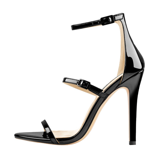 Ankle Strap Stiletto Open Toe Sandals | Onlymaker Quality
