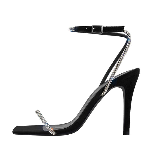 Rhinestones Ankle Strap Stilettos Sandals | Onlymaker Best Price