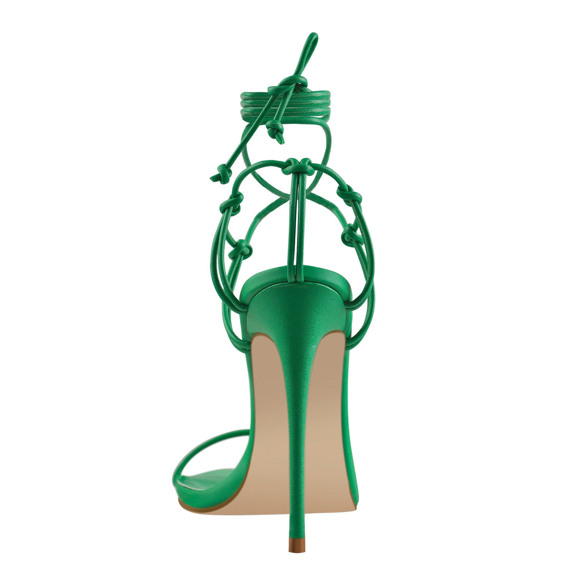 Pointed Toe Lace Up Strap High Heel Sandals | Onlymaker Trending
