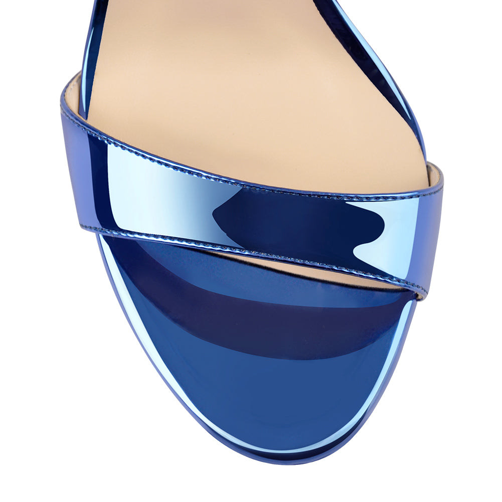 Ankle Double Buckle Strap Platform Stiletto High Heels Sandals | Onlymaker Signature