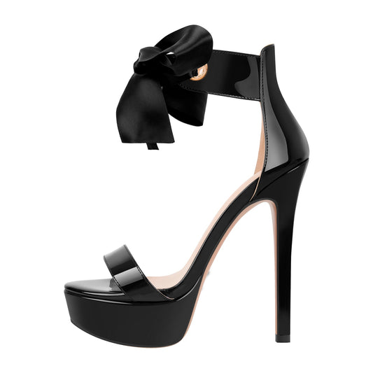 Single Band Ankle Strap Platform Stiletto Sandals | Onlymaker Discount