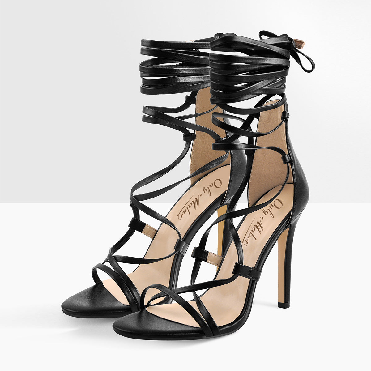Lace up High Heels Gold Gladiator Stiletto Sandals | Onlymaker Recommended