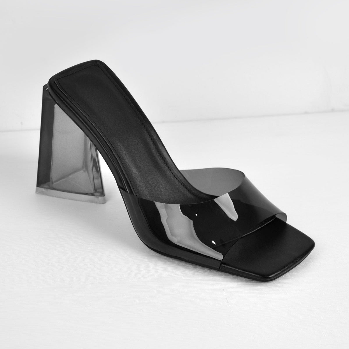 Clear Chunky Heel Sandals Mules | Onlymaker Recommended