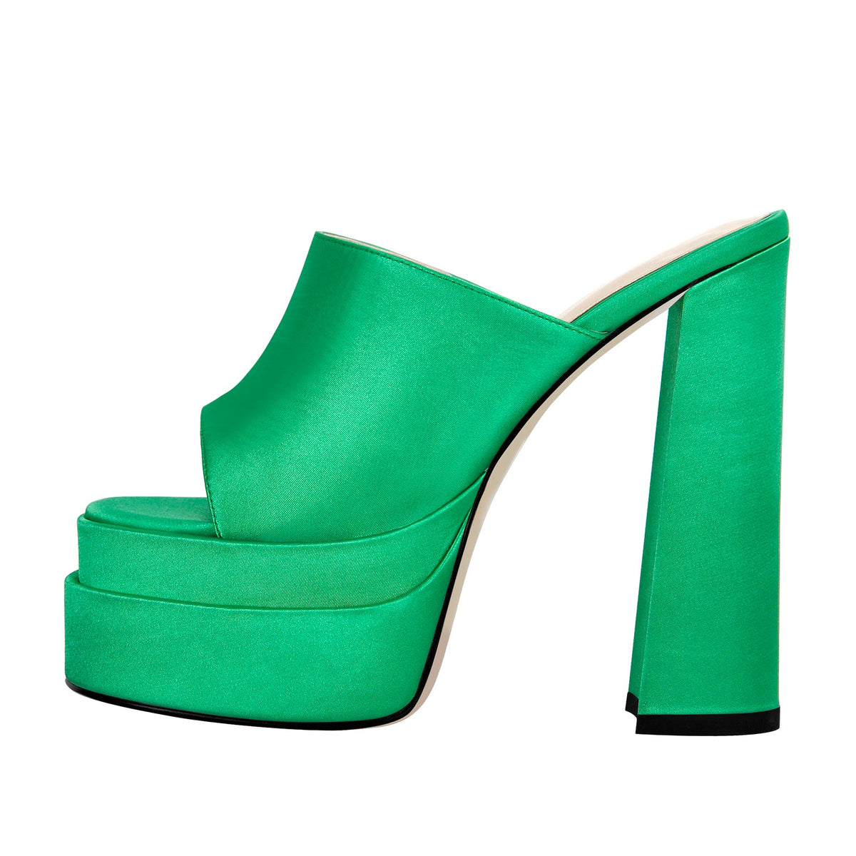 Platform Chunky High Heel Mules Sandals | Onlymaker Exclusive