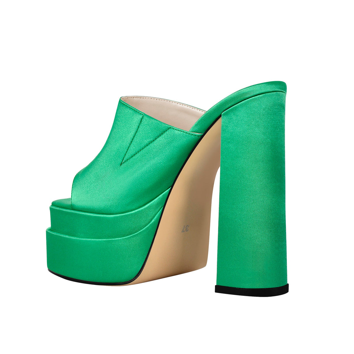 Platform Chunky High Heel Mules Sandals | Onlymaker Exclusive