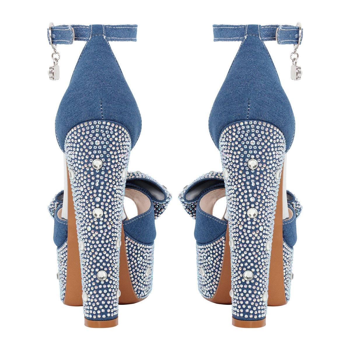 Rhinestone Bow Peep Toe High Heel Sandals | Onlymaker Popular