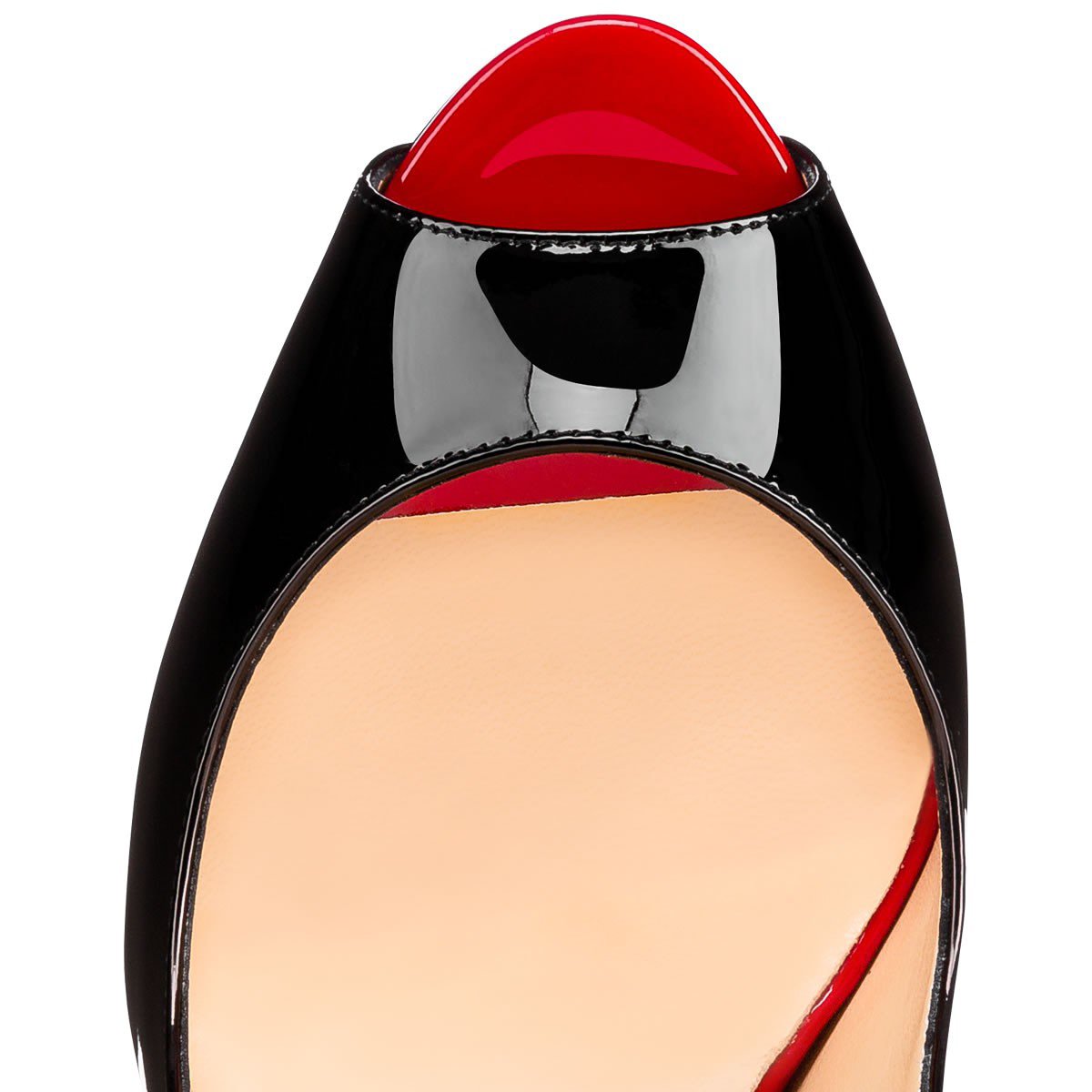 Platform High Heel Peep Toe Black-Red Slingback Sandals | Onlymaker Classic