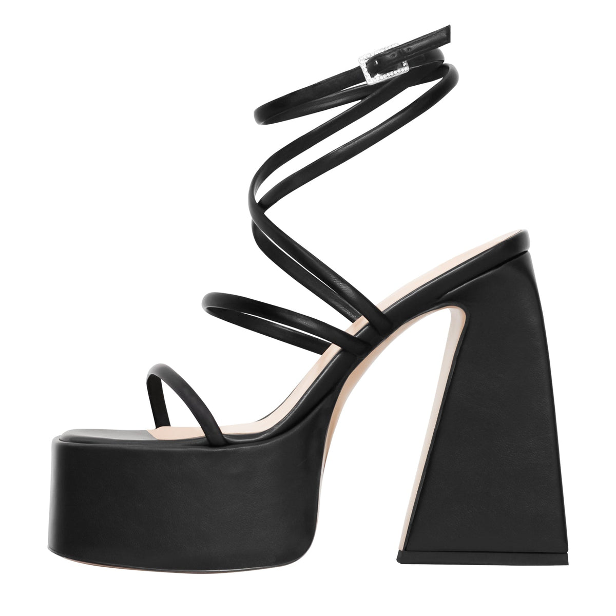 Platform Chunky Triangle Heel Sandals | Onlymaker Special Offer