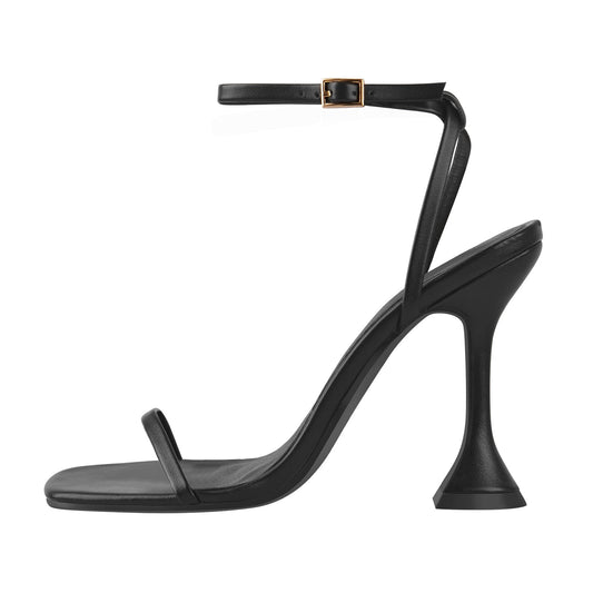 Black Ankle Strap High Heel Sandals | Onlymaker Everyday