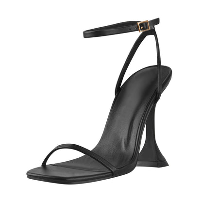Black Ankle Strap High Heel Sandals | Onlymaker Everyday