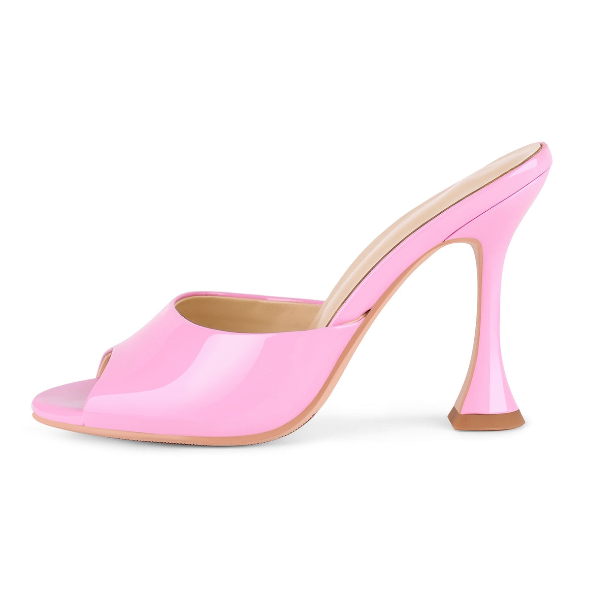 Round Toe Slip On Tapered Heel Mules | Onlymaker Customer Favorite