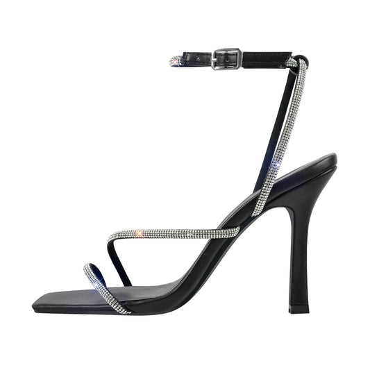 Ankle Rhinestone Strap High Heel Sandals | Onlymaker Essential