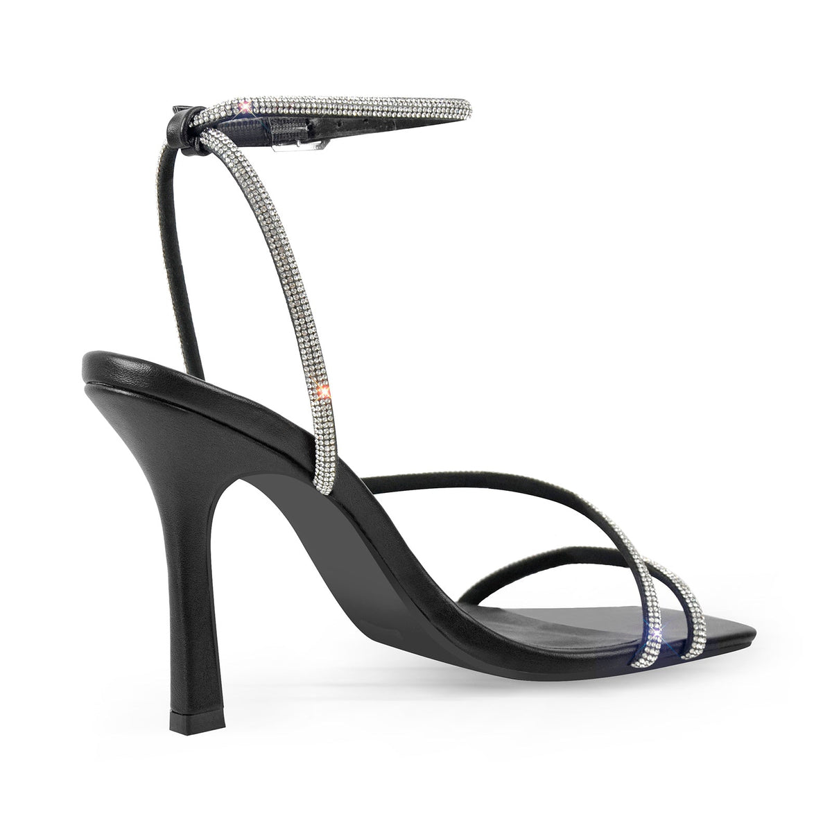 Ankle Rhinestone Strap High Heel Sandals | Onlymaker Essential