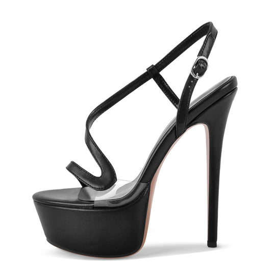 Platform S Strap Slingback High Heel Sandals | Onlymaker Sale