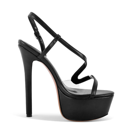 Platform S Strap Slingback High Heel Sandals | Onlymaker Sale