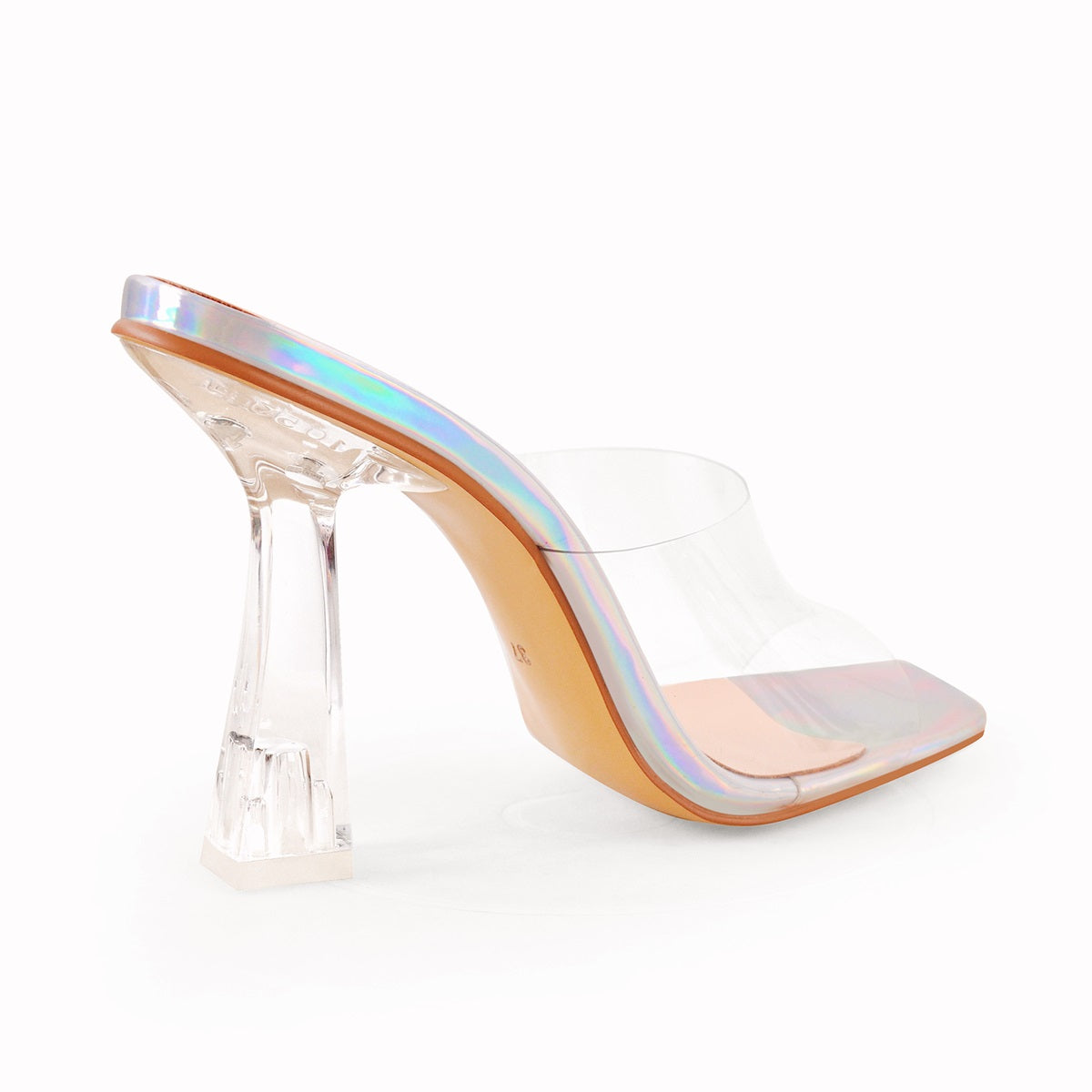 Holographic Transparent Chunky High Heel Sandals | Onlymaker Essential