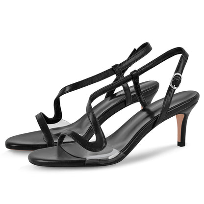 Round Toe S Strap Slingback Sandals | Onlymaker Quality