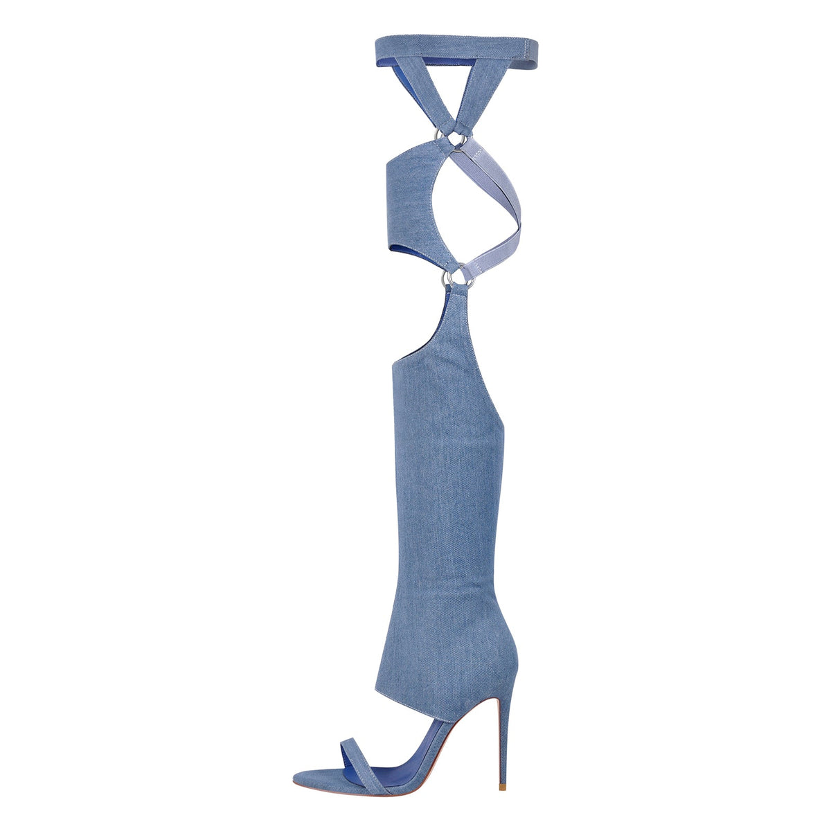 Pointed Toe Stiletto Over The Knee Sandals Boots | Onlymaker Essential