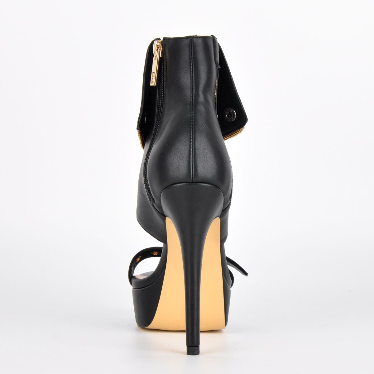 Platform Metal Zipper Buckle Bootie Sandals | Onlymaker Everyday