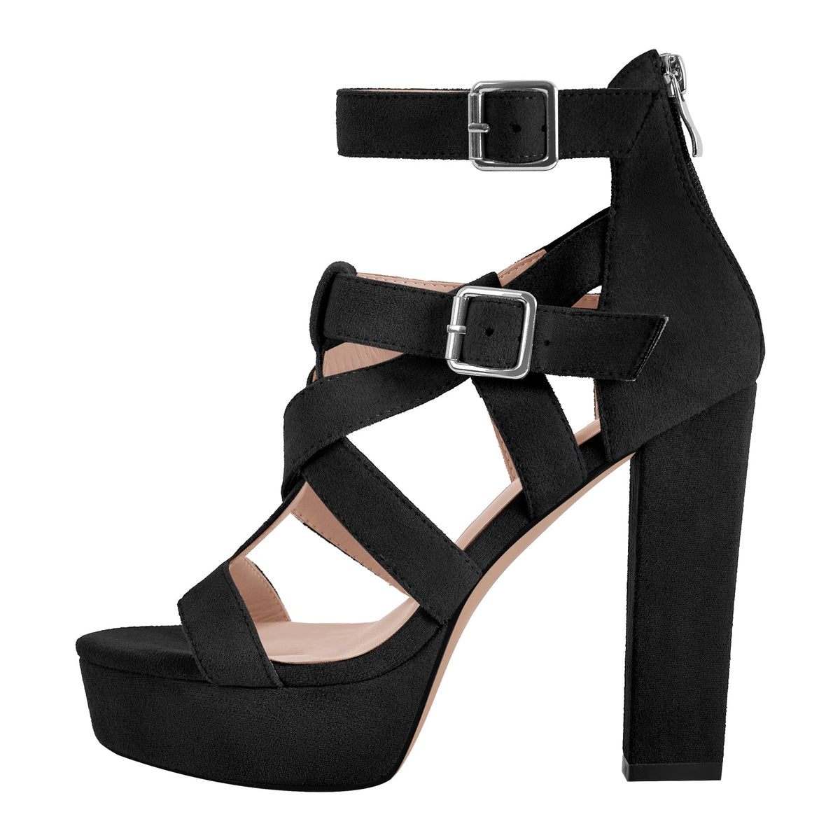 Platform Gladiator Strap Chunky Heel Sandals | Onlymaker Featured