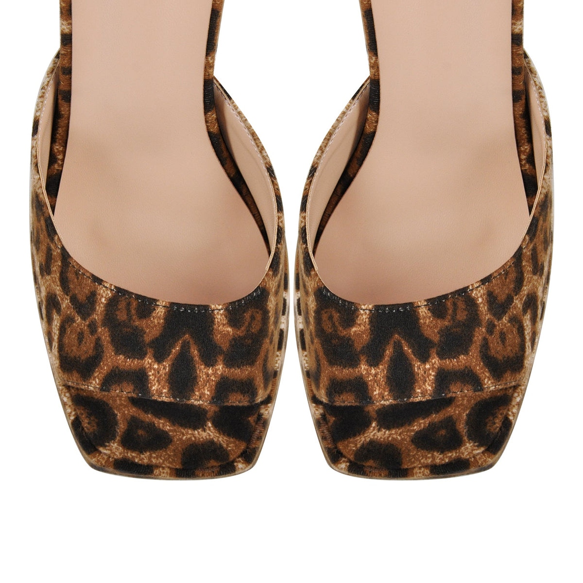 Leopard Platform Ankle Strap Chunky Heel Sandals | Onlymaker Great Value