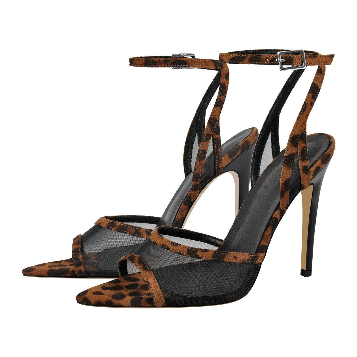Mesh Pointed Toe Ankle Strap Sandals | Onlymaker Great Value