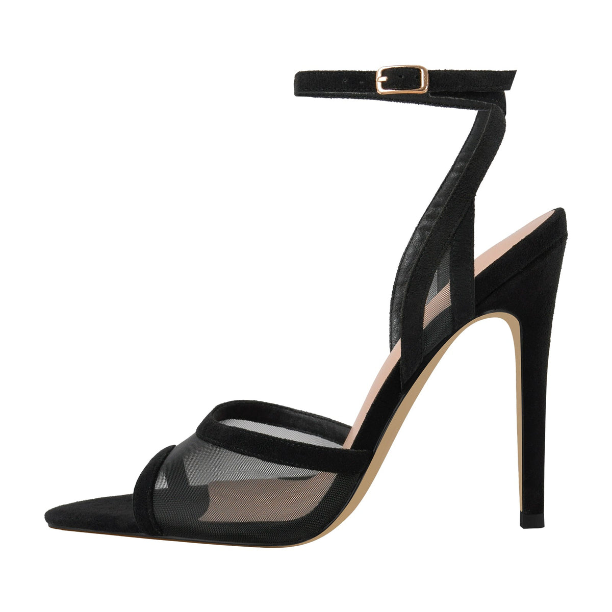 Mesh Pointed Toe Ankle Strap Sandals | Onlymaker Great Value