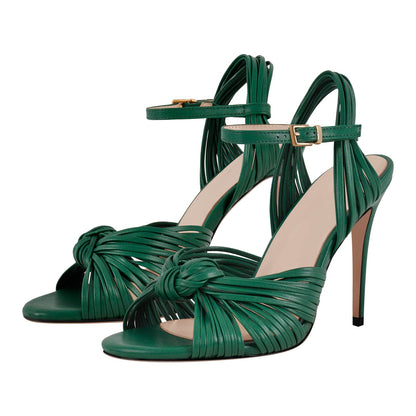 Round Toe Buckle Strap Stiletto Sandals | Onlymaker Hot Sale