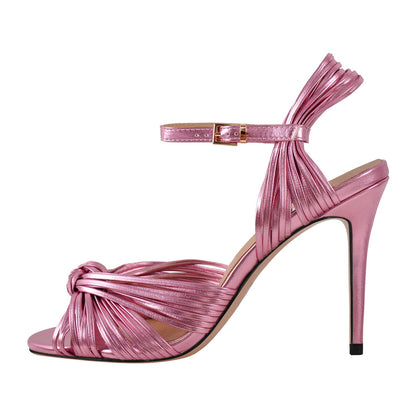 Round Toe Buckle Strap Stiletto Sandals | Onlymaker Hot Sale