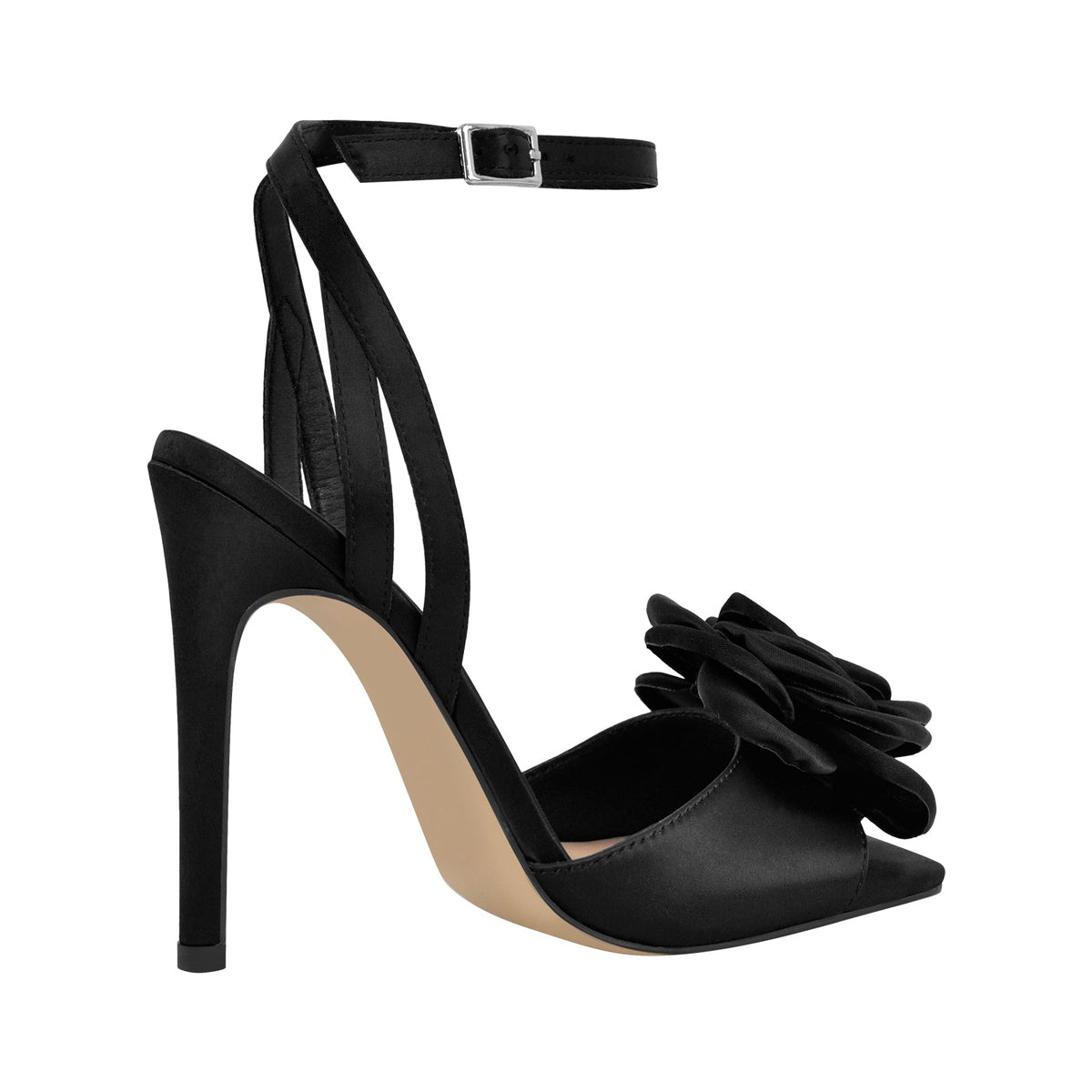 Square Toe Flower Ankle Strap Sandals | Onlymaker Exclusive