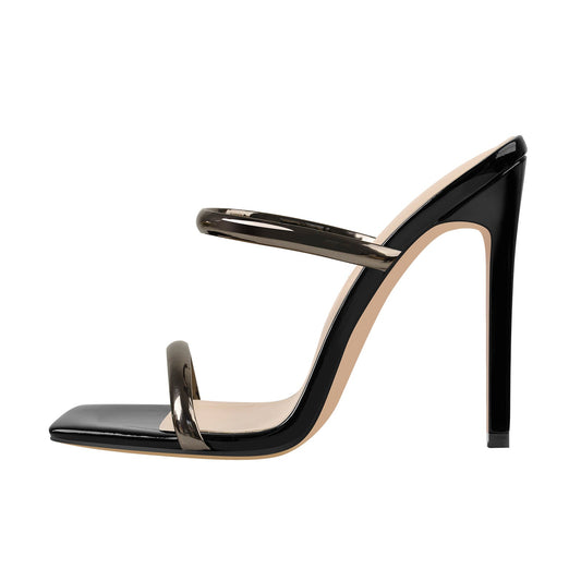 Square Toe High Heel Stiletto Sandals | Onlymaker Signature