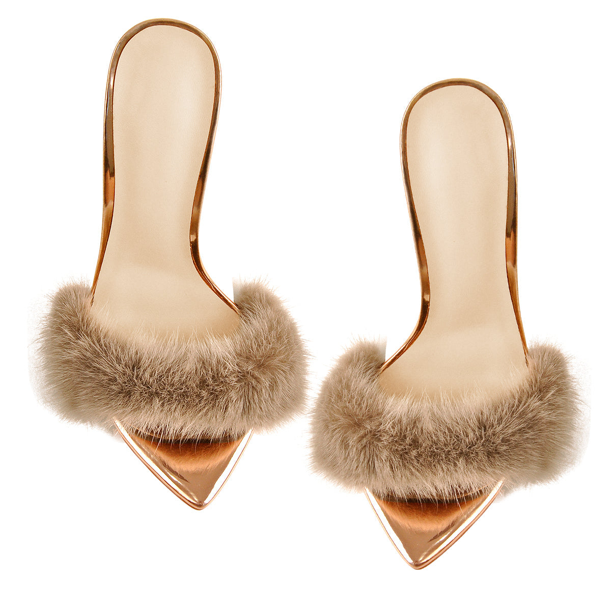 Feather Pointed Open Toe High Heel Sandals | Onlymaker Great Value