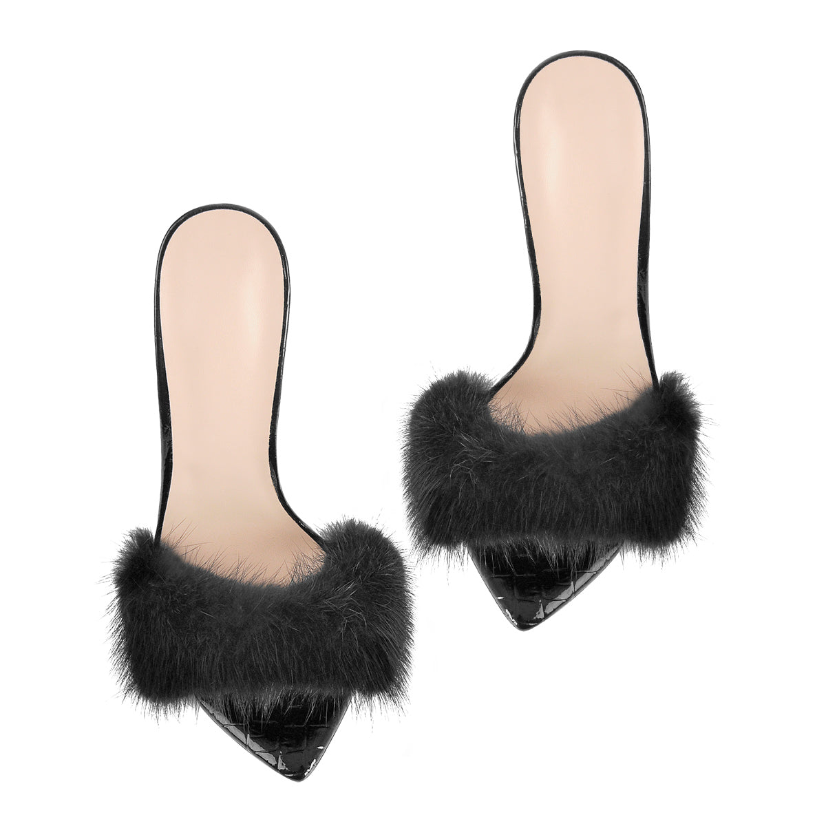 Feather Pointed Open Toe High Heel Sandals | Onlymaker Great Value