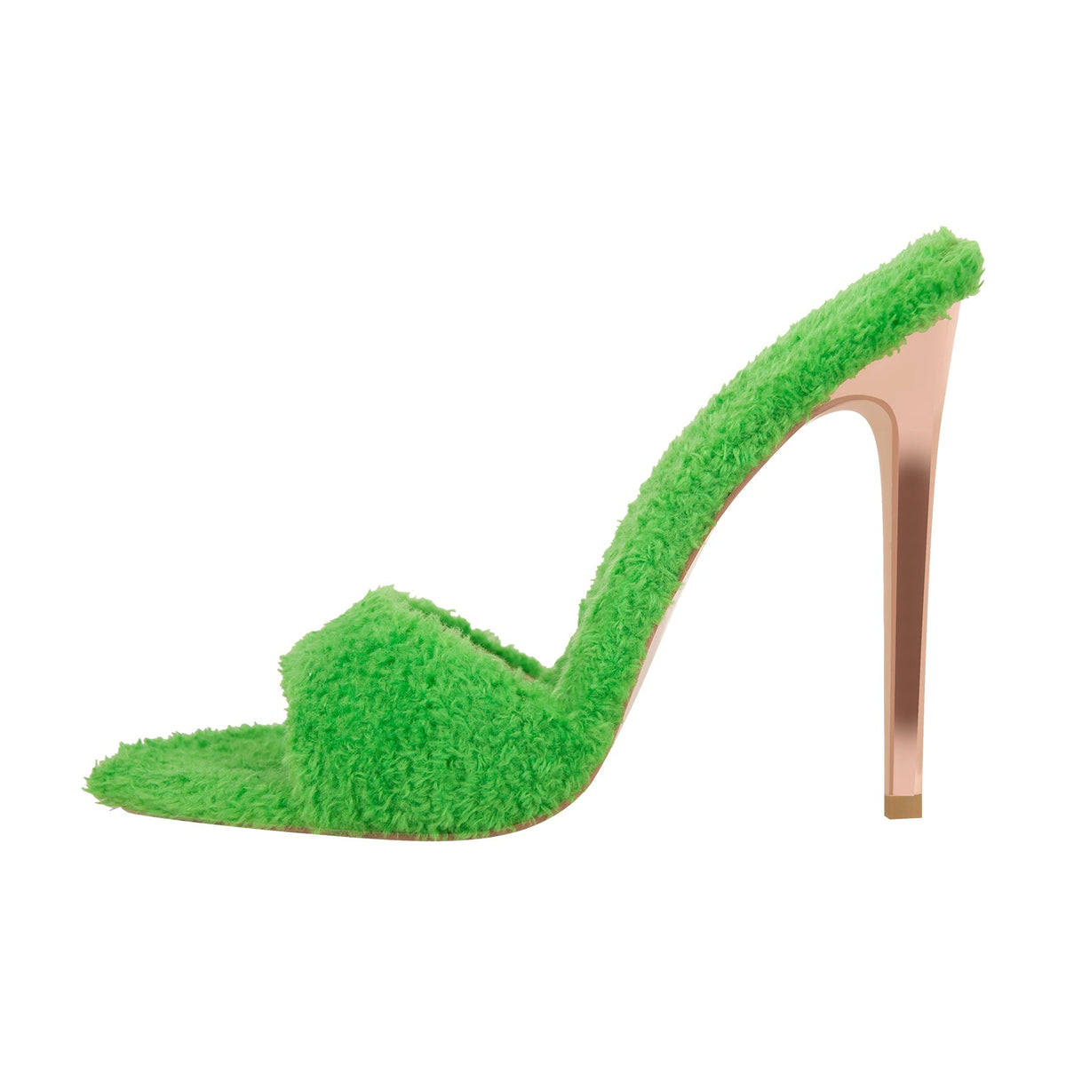 Sherpa Pointed Toe High Heel Sandals | Onlymaker Sale
