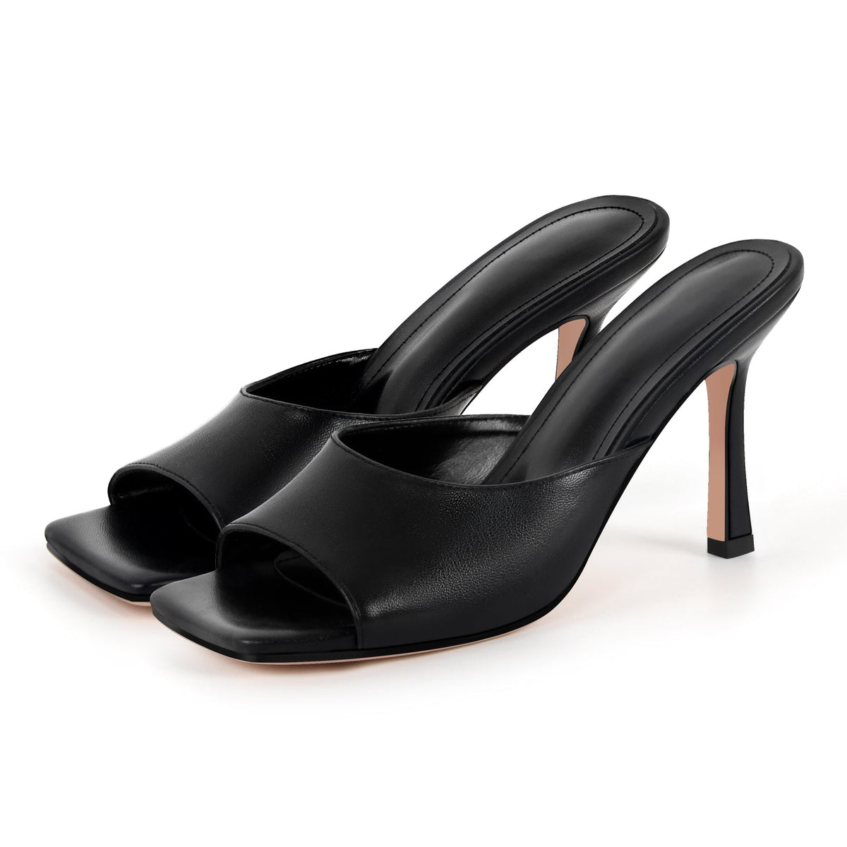 Square Toe Stiletto Sandals Mules | Onlymaker Premium