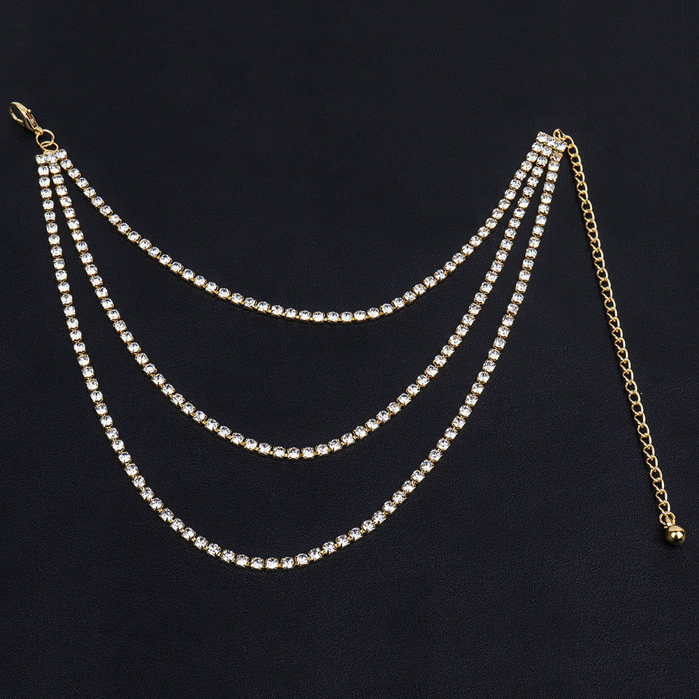 Rhinestone Multi-layered Anklet | Onlymaker Smart Buy