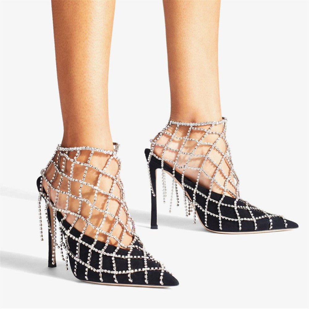 Rhinestone Tassel Shoe Cover Anklet | Onlymaker Recommended