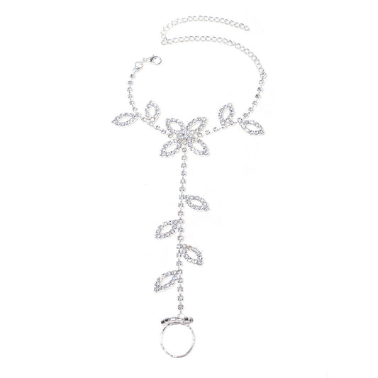 Rhinestone Vacation Toe Ring Anklet | Onlymaker Classic